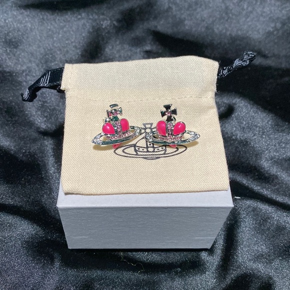 Vivienne Westwood Heart Orb Earrings - Picture 1 of 4